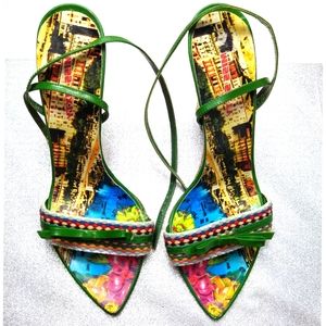 Miss Sixty Wedges Retro Green Size 9